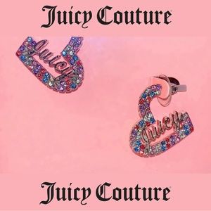 Juicy Couture Heart Shaped Hoops